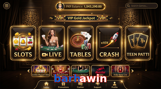 Main screen of Barhawin casino page for PK players
